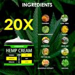 cozyuever 8.5 Oz Hemp Cream Maximum Strength for Neck,Knees,Back,Elbows,Fingers with Arnica, Menthol, Aloe, Emu Oil, Turmeric