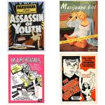 Wee Blue Coo Weed Reefer Madness Cannabis Marijuana Drugs Unframed Wall Art Print Poster Home Decor Premium Pack of 8