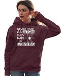 Go All Out X-Large Maroon Mens Never Trust An Atom They Make Up Everything Science Sweatshirt Hoodie