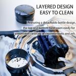 Tmengdao Ashtray with Lid Smell Proof,Smokeless Ashtray for Cup Holder,Cigar Ash Tray,Detachable Stainless Steel Car Ash Tray with LED Auto Light, for Most Car, Office, Home (Black)