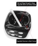 Jeuristic Ashtrays for Cigarettes Dice Ashtray - Premium Ceramic Cool Ashtrays Gifts for Smokers Home Ashtrays for Indoor Outdoor Patio Retro Desktop Decor Unique Decorative Fancy Cute Ashtray Black