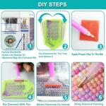 puonidwo Trippy Alien Spaceship 5D Diamond Painting Kit, Round Full Drill DIY Diamond Art for Adults, Beginners, Home Decor, 12x16 Inch