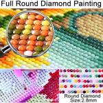 puonidwo Trippy Alien Spaceship 5D Diamond Painting Kit, Round Full Drill DIY Diamond Art for Adults, Beginners, Home Decor, 12x16 Inch