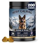 Calming Chews for Dogs 200ct Hemp Dog Calming Chews - Anxiety and Stress Relief Treats Melatonin Bites Sleep Aid for Small/Medium/Large Dogs Calm Dog - Separation, Fireworks, Thunder, Barking,Chicken
