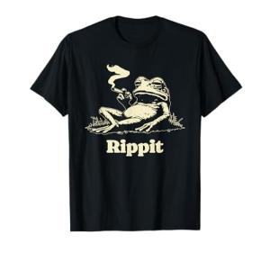 rippit frog stoner weed marijuana smoker cannabis 420 funny T-Shirt