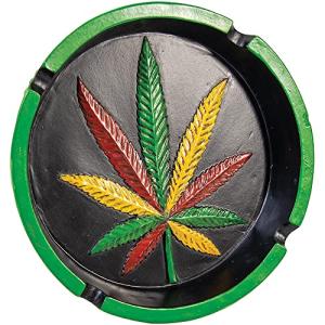 6.5" Leaf Polystone Ashtray by Fujima Ashtray for Outdoor/Indoor/Patio/Home Decor Use Ash Holder for Smokers Cigarettes Unique Ashtray Length 6.5 x 6 Height