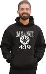 Go All Out X-Large Black Mens Give Me A Minute 419 420 Funny Marijuana Sweatshirt Hoodie