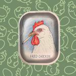 Fried Chicken Tobacco Rolling Tray - 7" X 5" Cigarette Smoking Accessories Trays for Men and Women - Unique Funny Cool Unisex Metal Design Raw Tobacco Small Roller Plate