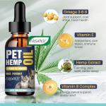 Hemp Oil for Dogs Cats (3 Pack) Organic Helps with Аnxiеty, Calming, Pain Relief, Sleep, Arthritis, Seizures Support Pet Supplement for Smal & Large Pets with Omega 3-6-9 Oil Fast Results Made in USA