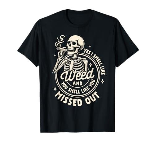 Cannabis Weed Lover Smoking 420 Yes I Smell Like Weed T-Shirt