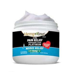 Hempvana Platinum Ultra-Strength Nerve Relief Cream w/100% Pure Hemp Seed Oil, AS-SEEN-ON-TV, Relieves Nerve Pain, Shooting Pain, Tingling, Muscle Cramps, Joint Pain, Tingling, Crawling Sensations