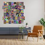 Woonkit Indie Hippie Trippy Posters, Indie Room Decor, Teen Bedroom Dorm Aesthetic Poster, Photo Wall Collage Kit Pictures, Psychedelic Posters, 50PCS 4X6 INCH