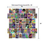 Woonkit Indie Hippie Trippy Posters, Indie Room Decor, Teen Bedroom Dorm Aesthetic Poster, Photo Wall Collage Kit Pictures, Psychedelic Posters, 50PCS 4X6 INCH