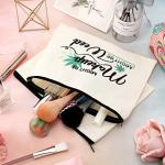 Weewooday 2 Pcs Leaf Makeup Bags Funny Might Be Makeup Might Be Weed Bag Cosmetic Zipper Purse Weed Gifts for Women Vacation Travel