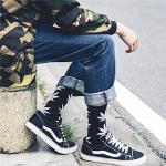 UTTPLL Athletic-Sports-Socks-Marijuana-Cotton High Crew Socks for Men Women Weed Leaf Printed Sock Unisex Hiking Boot Socks 3 Pairs Black White Green One Size