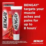 Bengay Ultra Strength Topical Pain Relief Cream, Non-Greasy Topical Analgesic for Minor Arthritis, Muscle, Joint and Back Pain, Camphor, Menthol and Methyl Salicylate, 4 OZ