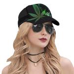 FYCFSLMY Marijuana Pot Leaf Weed Skull Baseball Cap for Women Men, Adjustable Mesh Baseball Hat, Washed Dad Hat for Summer
