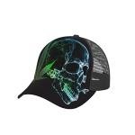 FYCFSLMY Marijuana Pot Leaf Weed Skull Baseball Cap for Women Men, Adjustable Mesh Baseball Hat, Washed Dad Hat for Summer