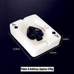 Creative Poker Ceramic Cigarette Ashtray Tabletop Portable Modern Ashtrays Cigar Ashtray for Outdoor Indoor Desktop Smoking AshTray for Home office Fashion Decoration Handmade Gift for Men Women-Black