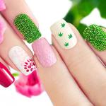 Leaves Chunky Glitter Flakes Nail Art Sequin Pot Weed Leaf Shine Shaped Pomona Green Azure Green Mixed Iridescent Sparkle for DIY Craft Decoration Party Festival 20ml Jars