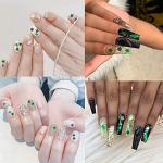 Leaves Chunky Glitter Flakes Nail Art Sequin Pot Weed Leaf Shine Shaped Pomona Green Azure Green Mixed Iridescent Sparkle for DIY Craft Decoration Party Festival 20ml Jars