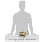 Lependor Ceramic Ashtray with Lids, Windproof, Cigarette Ashtray for Indoor or Outdoor Use，Ash Holder for Smokers,Desktop Smoking Ash Tray for Home Office Decoration - Green