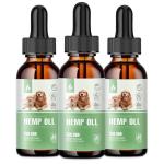 Pet Hemp Oil for Dogs and Cats,Organic Hemp Extract Drops, Sleep Aid Anxiety,Stress, Hip & Joint Pain Relief, Dog Calming Treats Rich in Omega 3-6-9, Natural Pet Hemp Oil（Natural）