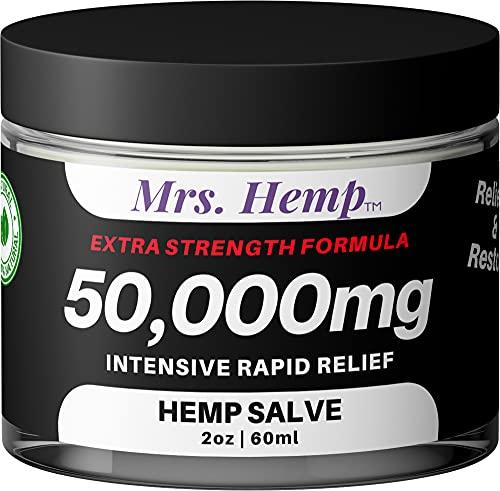 MRS. Hemp | 50,000 MG Salve | Ideal for HIPS, Joints, Neck, Back, Elbows, Fingers, Hands, Knees| 100% Natural - Proudly Made in USA