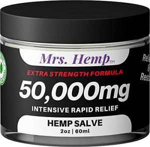 MRS. Hemp | 50,000 MG Salve | Ideal for HIPS, Joints, Neck, Back, Elbows, Fingers, Hands, Knees| 100% Natural - Proudly Made in USA