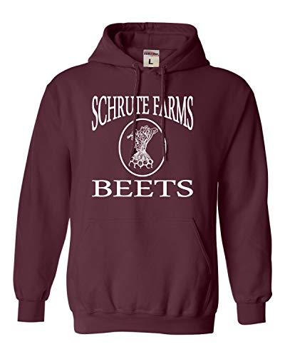 Go All Out Large Maroon Mens Schrute Farms Beets Sweatshirt Hoodie