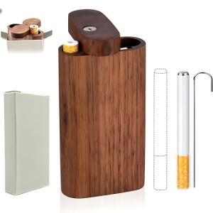 3PCS One Hitter Storage Box with Metal Pipe-Handmade Storage Case, Compact Decorative Box for Home & Travel.