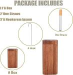 3PCS One Hitter Storage Box with Metal Pipe-Handmade Storage Case, Compact Decorative Box for Home & Travel.