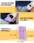 6 Hole King Size Pre Roll Cone Holder Case with Lighter Holder, 6 or 8 Capacity Cigarette Case for Regular Size, Small Smoking Accessories for 1-1/4 Size Pre Rolled Rolling Paper - Purple