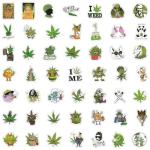 50pcs Weed Stickers, Vinyl Waterproof Stickers for Laptop, Water Bottles, Bumper,Computer, Phone, Sticker and Decals