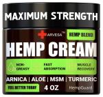 Generic Natural Hemp Cream for Muscles, Joints, Back, Knees, Neck, Fingers, Elbows - High Strength Hemp Oil Extract with Arnica, Emu Oil, Turmeric - Made in The USA