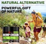 Generic Natural Hemp Cream for Muscles, Joints, Back, Knees, Neck, Fingers, Elbows - High Strength Hemp Oil Extract with Arnica, Emu Oil, Turmeric - Made in The USA
