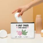 SEAOYOZO Dog Weed Lover Gifts Cute Makeup Bag Accessories for Women Girl Funny Dog Mom Gifts Cosmetic Bag for Female Her Girl Niece Travel Toiletry Bag for Dog Owner