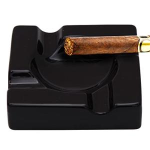 Duido Ceramic Ashtray Black - 5.9 inches and 8.5 inches (5.9 Inches)