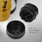 Black Rolling Tray Set with Magnetic Lid 7"x5" - Smoking Accessories by Gray Oval