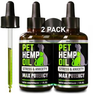Hemp Oil Drops for Pet Anxiety and Pain Relief