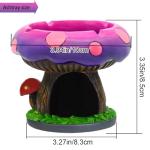 YukaBa Fantastical Mushroom House Ashtrays with Storage - Cool Ashtrays for Weed Smokers and Bong Users with Smoking Accessories Collection