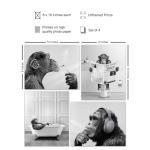 Monkey Wall Art for Bathroom - funny Wall Decor for Men, Teens, College Dorm Room Decor - Chimp Smoking Weed Posters for Men, Women, Man cave, Bedroom - Monkey Music Art - funny Artwork Bathroom Set