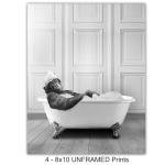 Monkey Wall Art for Bathroom - funny Wall Decor for Men, Teens, College Dorm Room Decor - Chimp Smoking Weed Posters for Men, Women, Man cave, Bedroom - Monkey Music Art - funny Artwork Bathroom Set