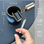 Cool & Cute Ceramic Ashtray – Deep Ash Tray with Holder for Smokers, Indoor/Outdoor Vintage Decorative Smoking Accessories