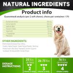 Hemp Calming Chews for Dogs Anxiety - 170 Dog Calming Chews - Anxiety Relief Treats - Dog Calming Treats - Hemp Oil - Sleep Calming Aid - Advanced Calming Health Joint Support Supplement - Made in USA