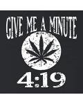 Go All Out Large Black Mens Give Me A Minute 419 420 Funny Marijuana Sweatshirt Hoodie