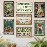 Funny Metal Garden Signs Outdoor Decor 12x8 Inch - Vintage Garden Tin Sign For Outside, Unique Gardening Gifts for Women, Greenhouse Decor & Yard Decorations Outdoor Patio Signs for Plant Lovers