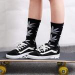 Weed Socks Marijuana Leaf Crew Socks for women 4 Pairs Pack Fit for shoe size 7-11