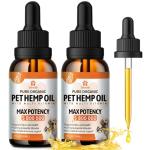 Неmp Oil for Dogs Cats, 2-Pack, Strеss & Anxiеty Relief & Pаin Rеlief for Dogs, Supports Hip Joint Health, Slеep & Rеlaxation, Organic Pet Calming Drops
