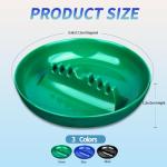 BESUPERT 3Pcs Assorted Colors Ashtray Sets, Ash Tray for Cigarettes and Cigar, Round Large Size Plastic Ashtrays, for Indoor Outdoor Home Office Patio Restaurant Bar Hotel Use (1 Black 1 Green 1 Blue)